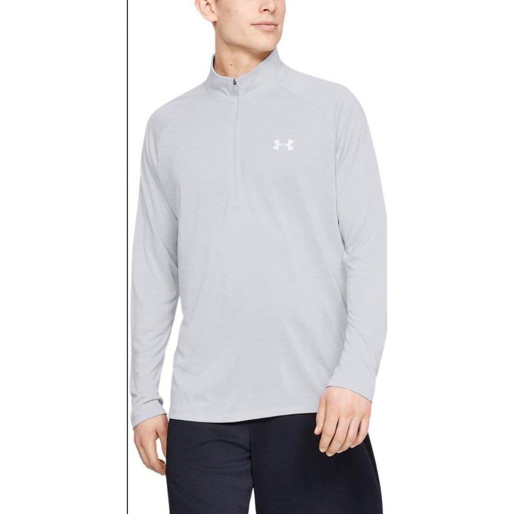 Under Armour Loose Tech UA 1/2 Zip Long Sleeve Shirt NWOT Grey 4XL‎
